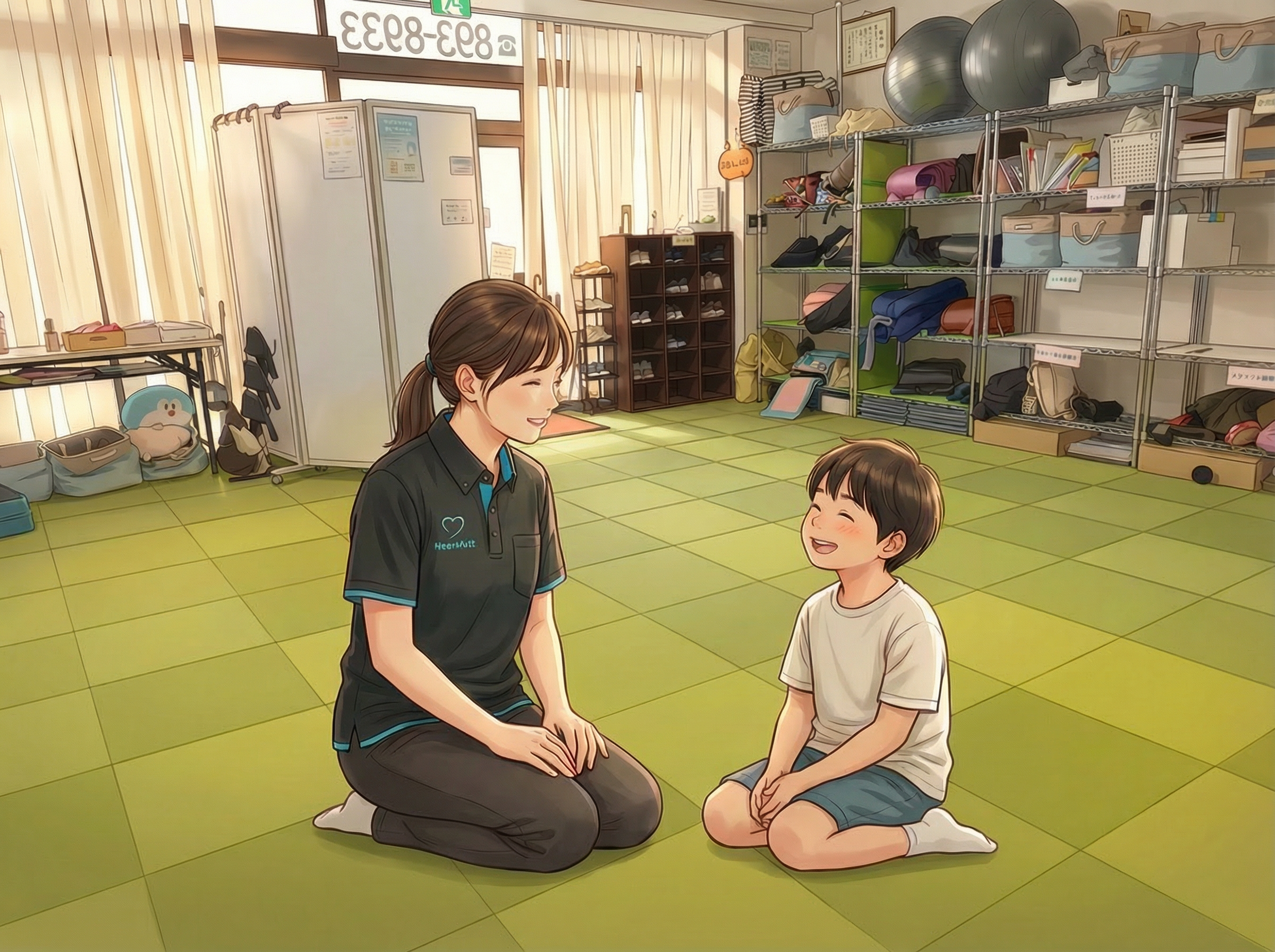 長崎市 放課後等デイサービス ハートフェルト 内観と活動の様子