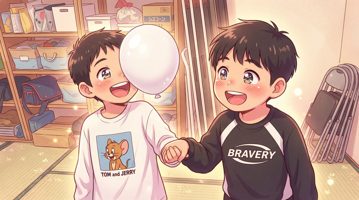 風船バレーを楽しむ子どもたち