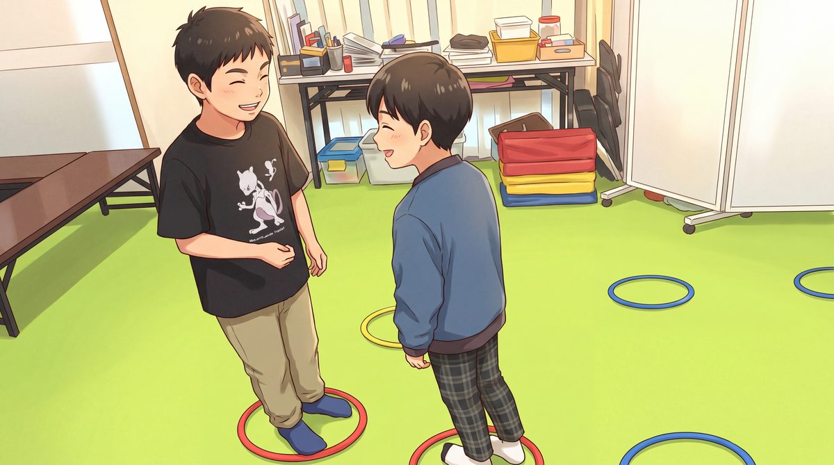 SSTプログラムで遊ぶ子どもたち