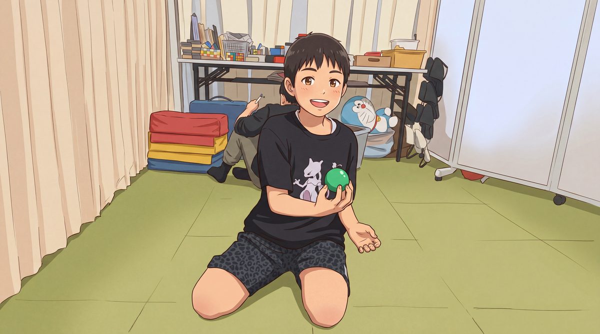 ビジョントレーニングに取り組む子ども